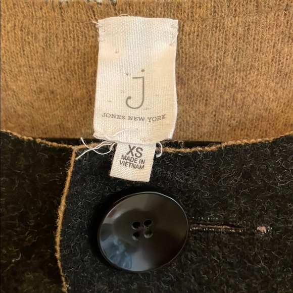 Jones New York Black and Tan Pea Coat - Picture 2 of 12